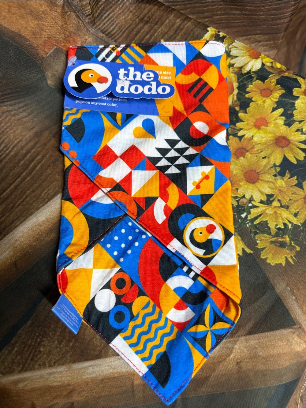 🆕The Dodo Signature Geo Print Bandana - Blue, Red & Yellow